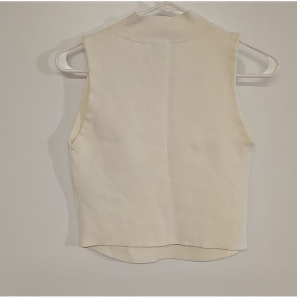 House Of Harlow 1960 White Mock Neck Crop Top - Picture 4 of 7